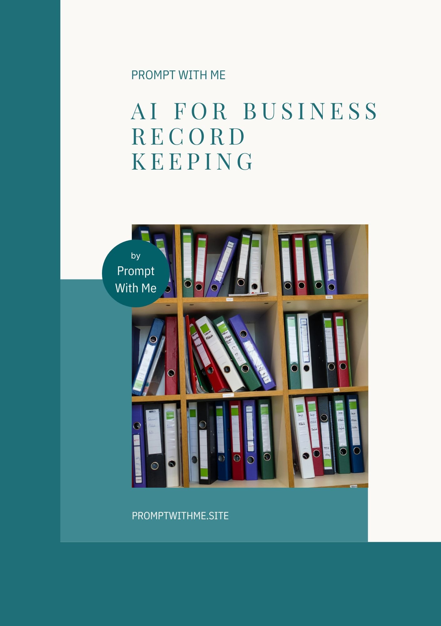 Cover of the book AI for Business Record Keeping, featuring a clean, professional design with the title and author brand.