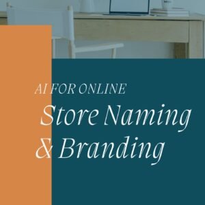 Cover of the book AI for Online Store Naming & Branding, featuring a clean, professional design with the title and series brand.